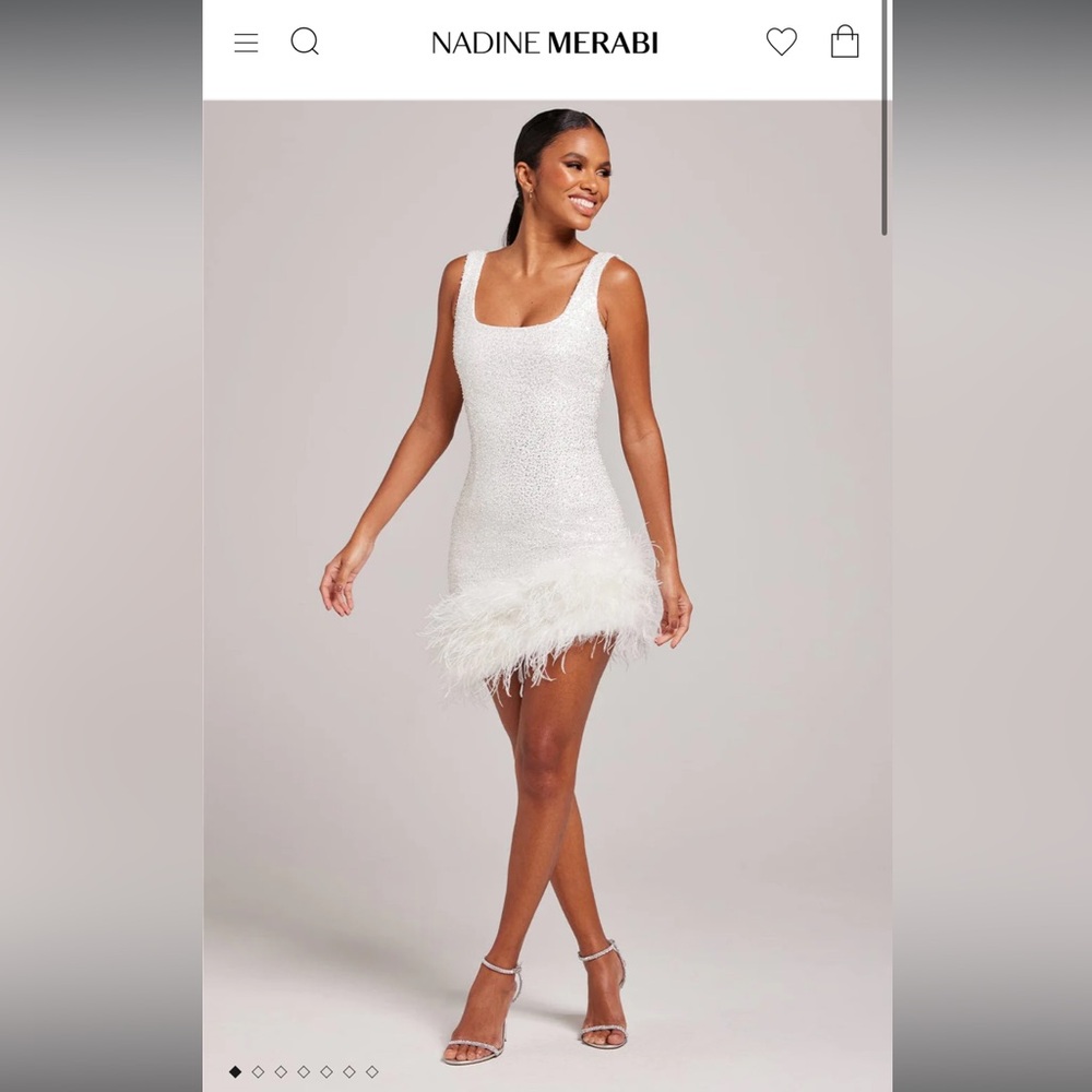 White Nadine Merabi Evie sequin dress